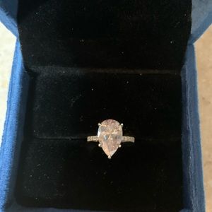 3 karat moissanite ring size 4 and 3/4